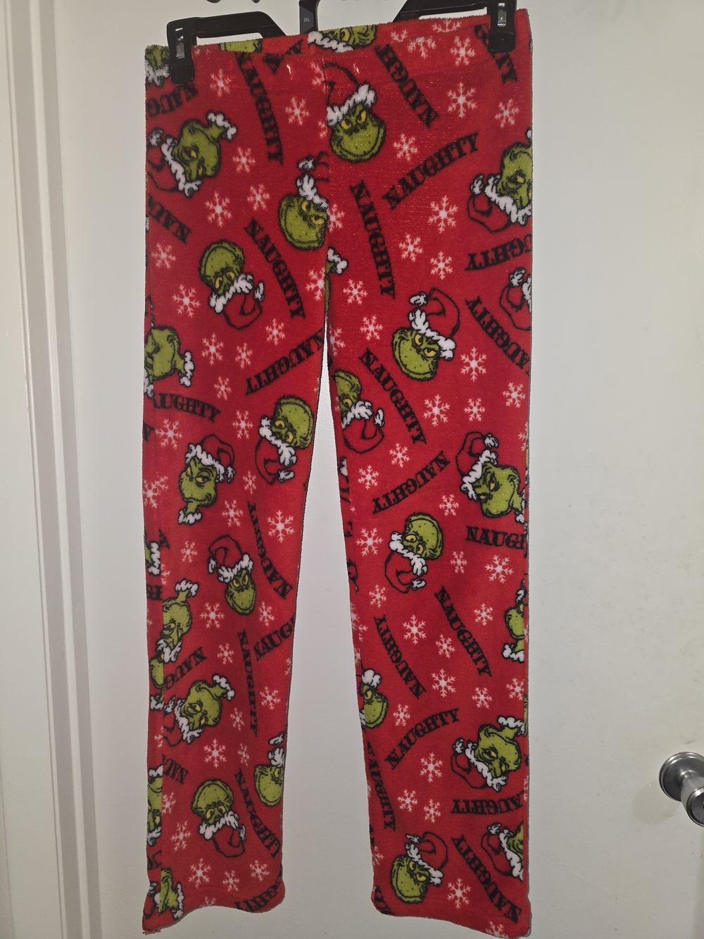 Kids Red Grinch Holiday Fleece Pajama Pants